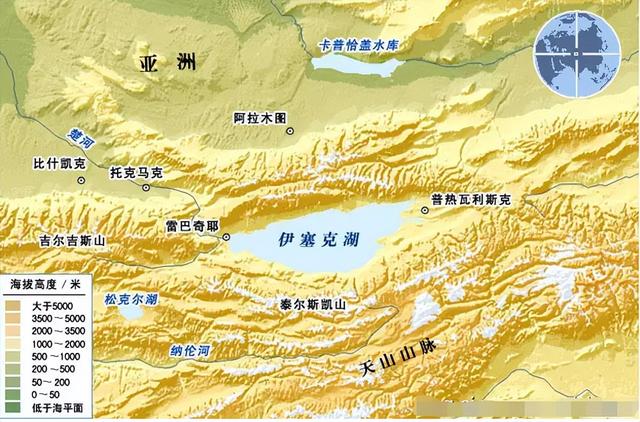 伊塞克湖属于内陆咸水湖，是我国青海湖的十几倍