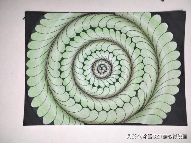 简单的禅绕画作品，禅绕画爱好者10月主题打卡