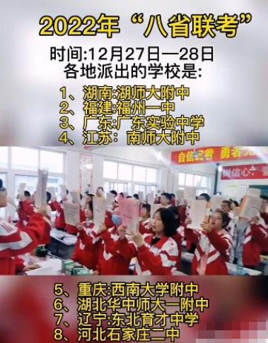 2022年八校联考是哪几个学校，2022八省联考来袭