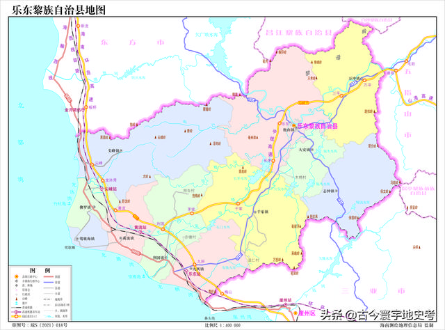 海南地图高清版大图，海南省十八个市县的地图（《中国各省份高清版大图》组图）