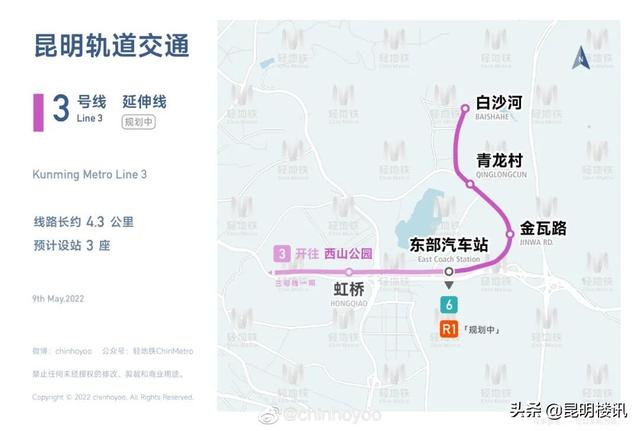 昆明地铁8号线，昆明地铁8号线途经站点