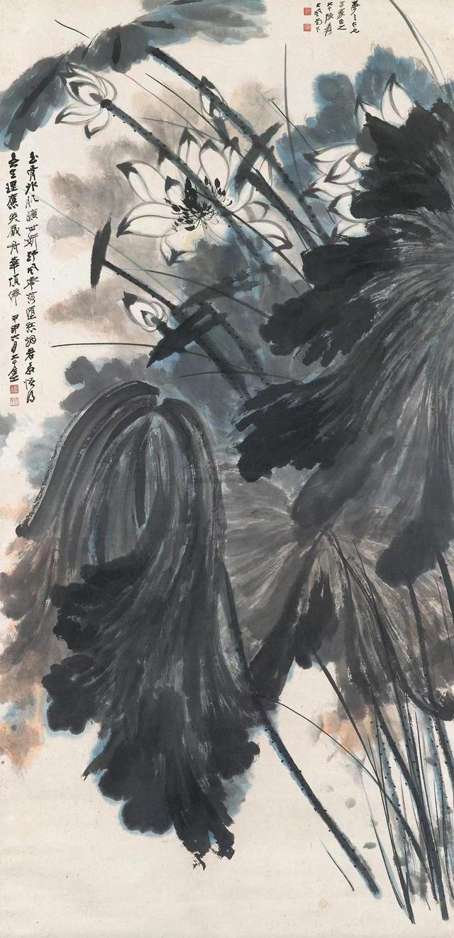 禅意写意荷花200幅，大千居士荷花图赏析