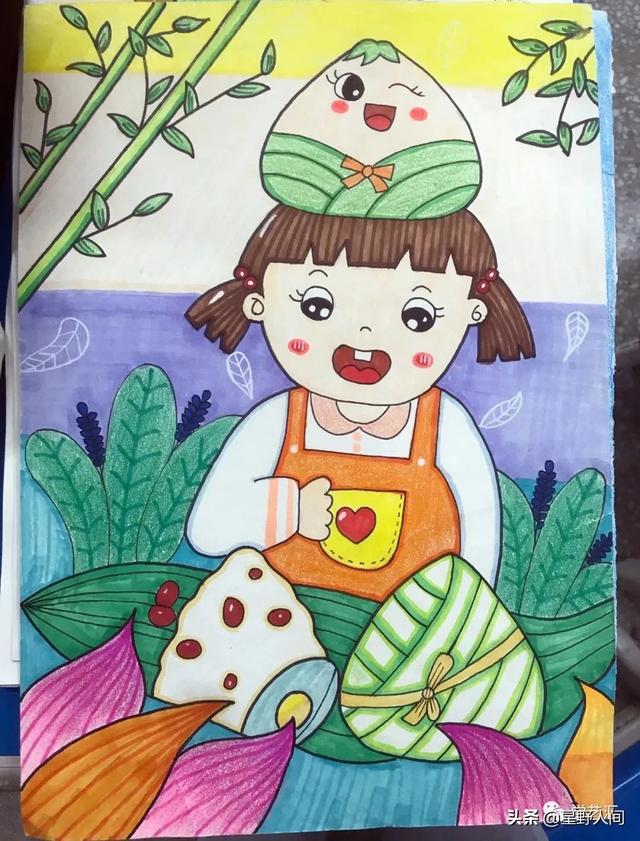 端午节的儿童画非常美，2022最新端午节主题儿童画已出炉
