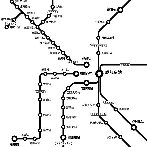 高铁地图高清版，高铁运行线路高清（此前地图已显示“京台高铁”线路图）
