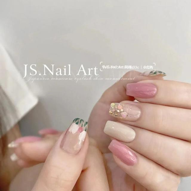 图片指甲美甲图案，美甲师必备100种指甲（全网最好看的100款美甲）