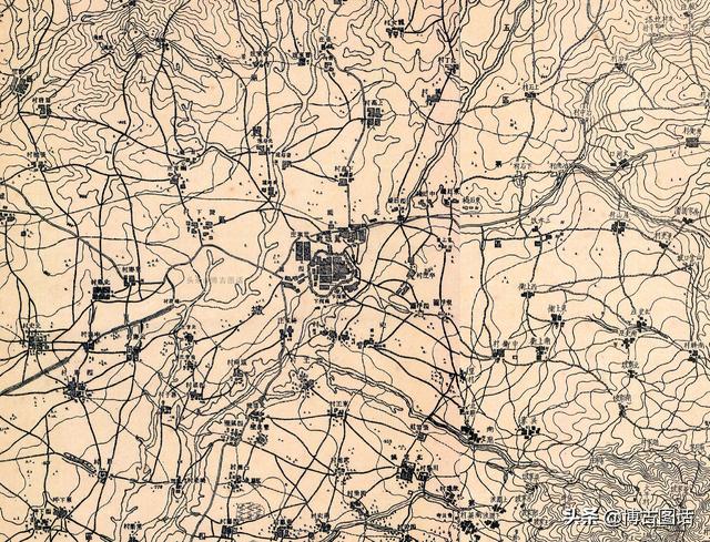 临汾地区地图全图，临汾市各县地理分布（山西临汾及周边二十县1938年高清地图）