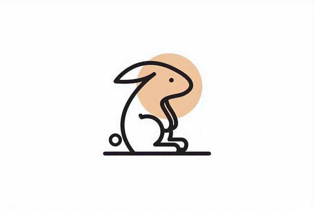 关于兔子元素logo图形设计，一组灵动的兔子元素标志设计