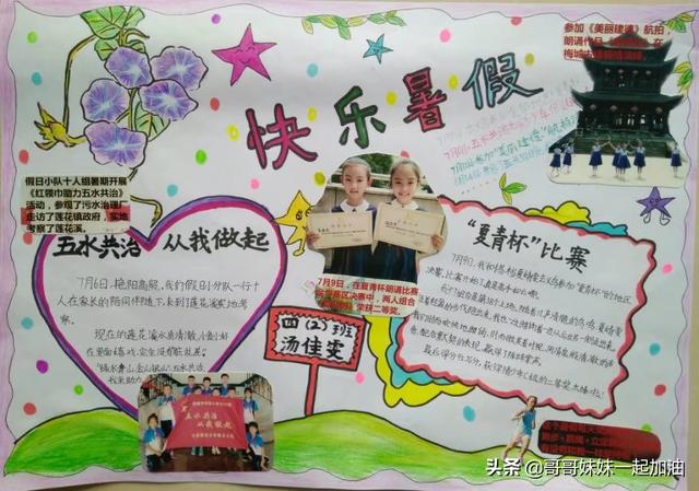 少女心的手抄报，a4纸画少女可爱手抄报