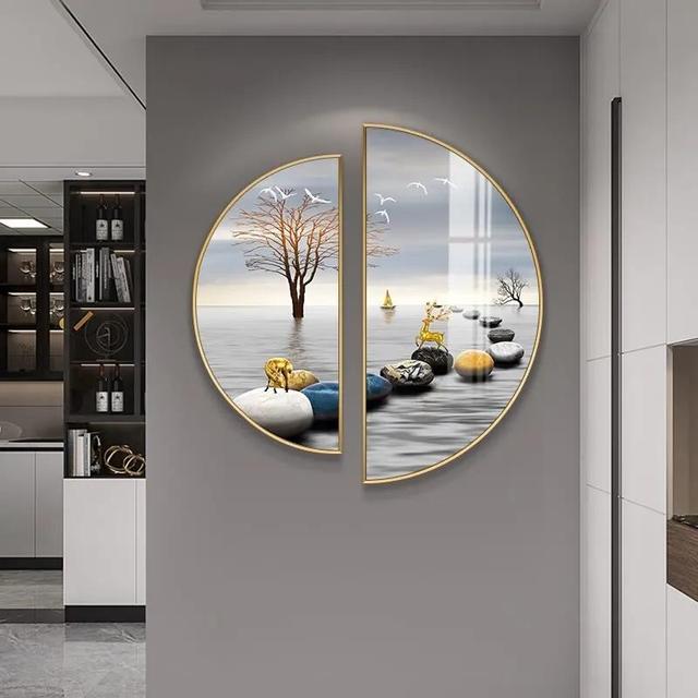 适合挂餐厅的小画，“餐厅摆三果