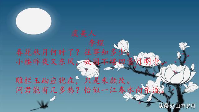 求不同词牌名的诗，连代表词都写得这么唯美