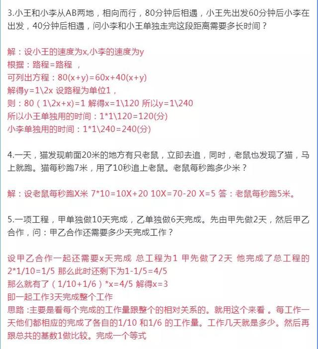 初一数学易错题100道应用题及答案，初一数学九大应用难题
