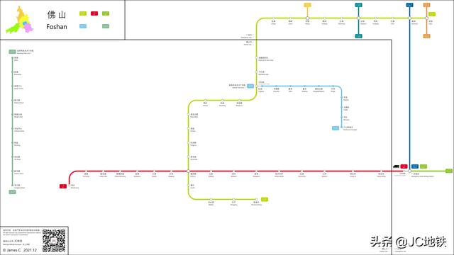 佛山地铁图高清全图，佛山市11条地铁线路图（乐从、大沥都有机会）