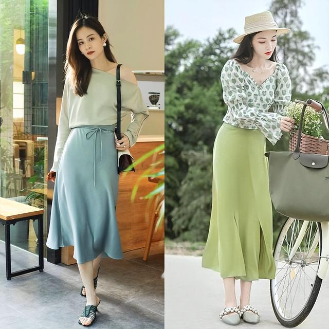 半身裙不规则裙怎么搭配上衣，教你半身裙上衣