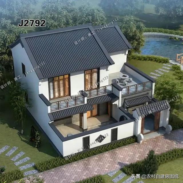 带小院的二层农村别墅，3款非常适合庭院的二层别墅