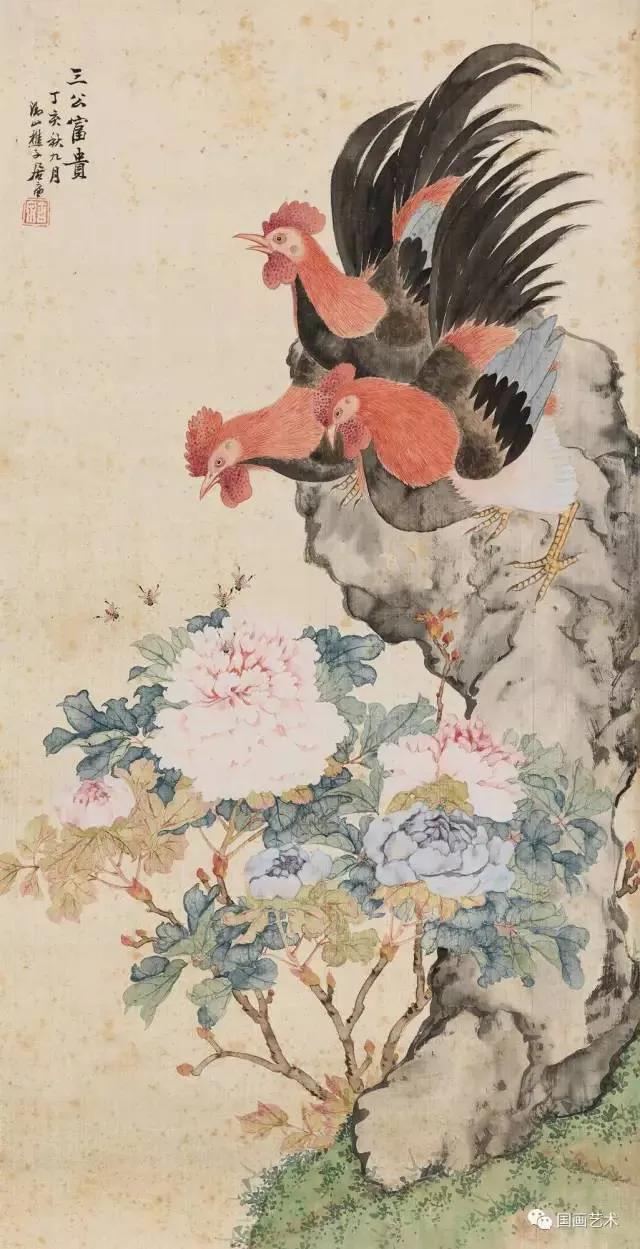 居廉淡雅国画作品欣赏，居廉精品画作欣赏