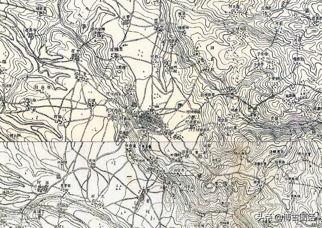 临汾地区地图全图，临汾市各县地理分布（山西临汾及周边二十县1938年高清地图）