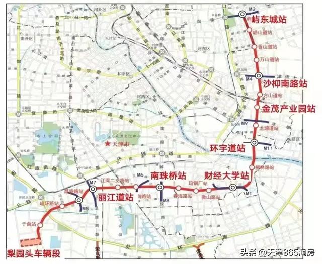 天津地铁2号线线路图，天津地铁最新规划线路网（天津城市轨道交通运营）