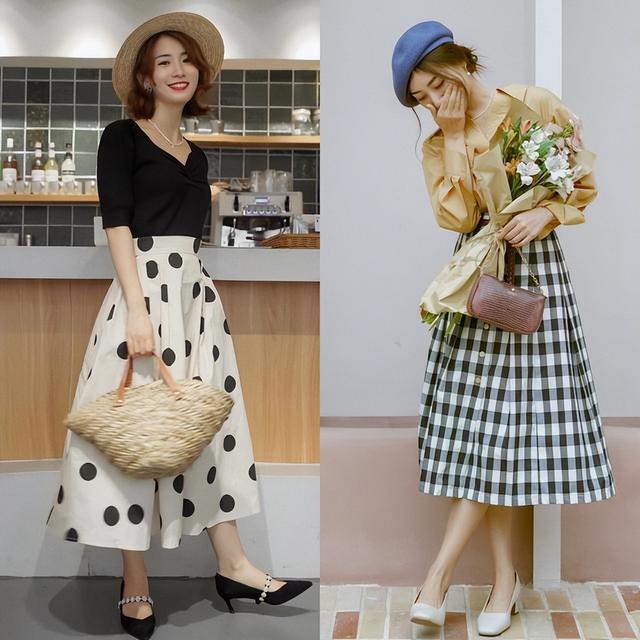 半身裙不规则裙怎么搭配上衣，教你半身裙上衣