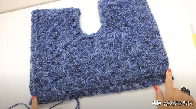 韩版外穿宽松背心编织教程，这种款式的背心也很好看