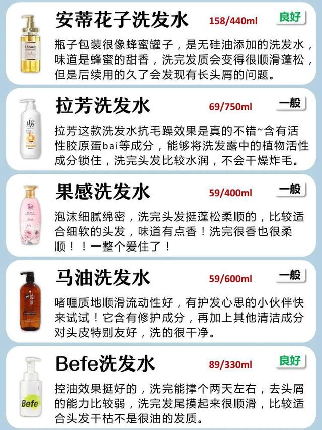 十大良心洗发水排行榜10强，国内公认十大良心好用洗发水曝光
