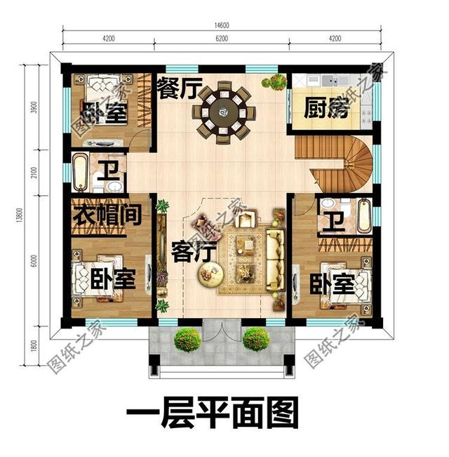 一层别墅效果图，一层别墅设计效果图大全带庭院（10款一层农村自建别墅）