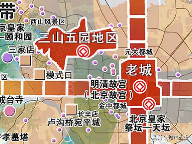北京市城市规划图高清版，北京城六区城市规划图简评