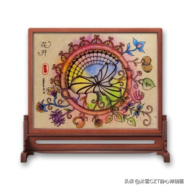 简单的禅绕画作品，禅绕画爱好者10月主题打卡