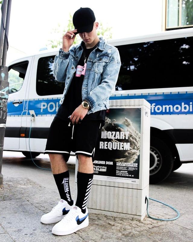 潮人的秋季造型，冬天配短裤上衣的多种穿搭