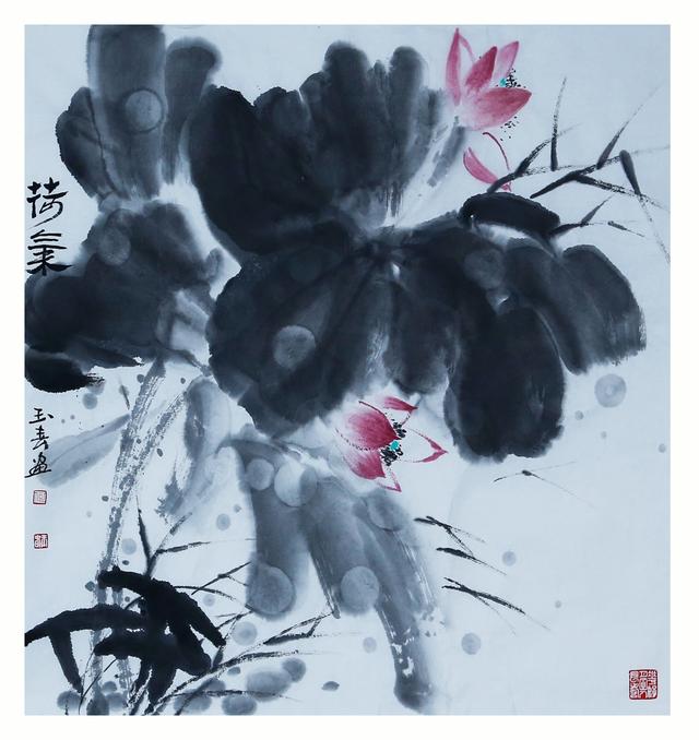 名家禅意水墨荷花，水墨淋漓写荷韵