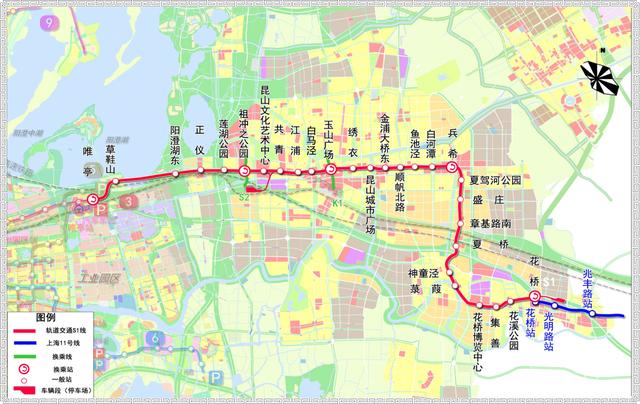 昆山地铁线路图，昆山地铁s1线最新线路图