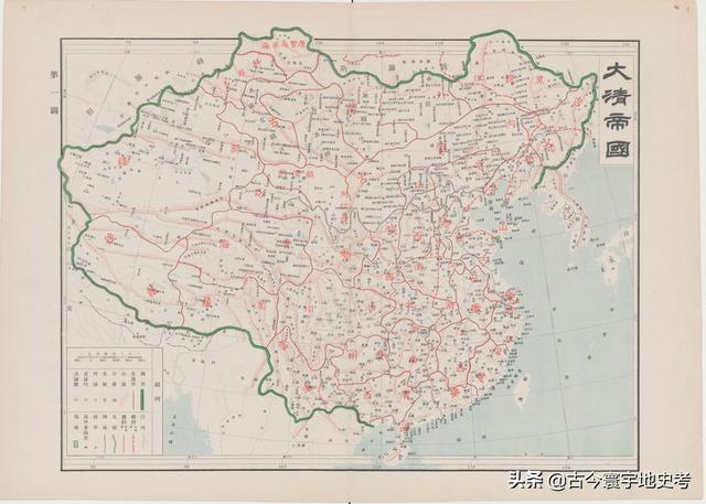1905年时的大清帝国全图和分省地图，1820年大清帝国版图