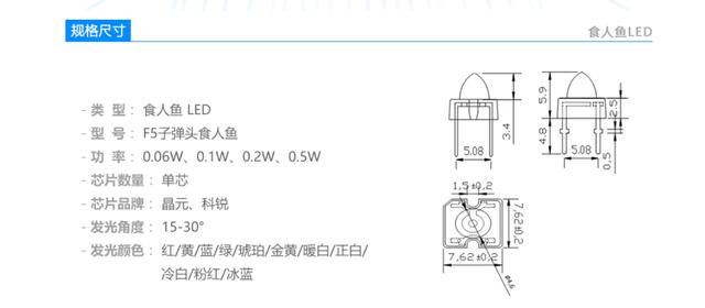 5MM食人鱼子弹并没头LED灯珠，led食人鱼灯珠不亮怎么修