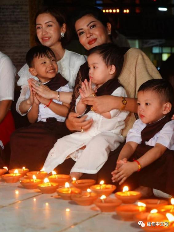 缅甸点灯节完整，实拍缅甸点灯节盛况