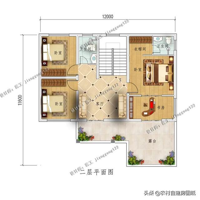 农村五款二层小别墅，我从1000套图纸里