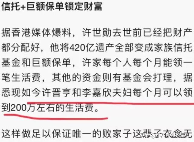 李嘉欣和儿子最近照，李嘉欣儿子或继承4百亿