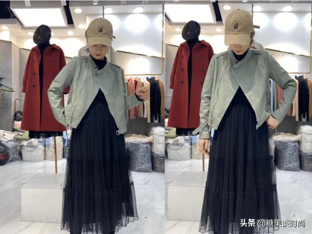 春天炫酷小皮衣，关晓彤夏季裤子穿搭