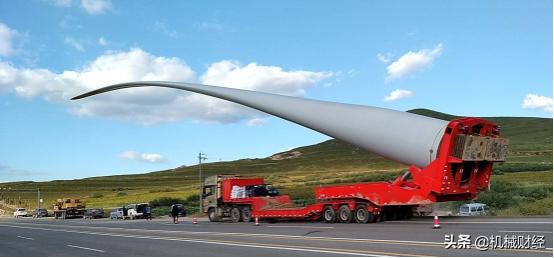 风力发电叶片运输方法，动辄几十上百米的