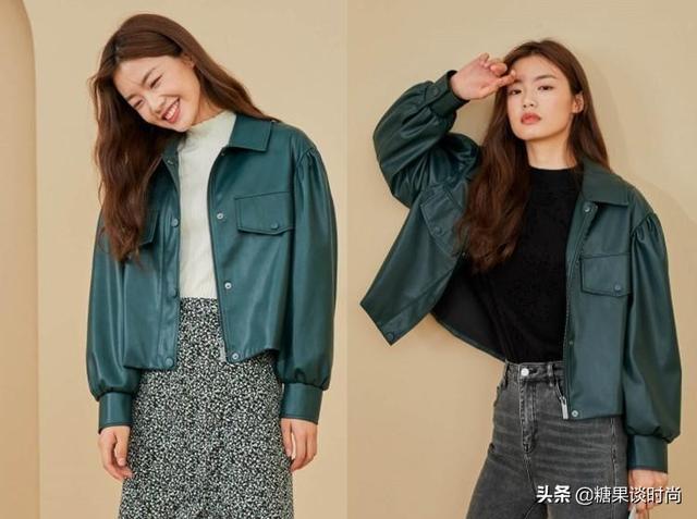 春天炫酷小皮衣，关晓彤夏季裤子穿搭