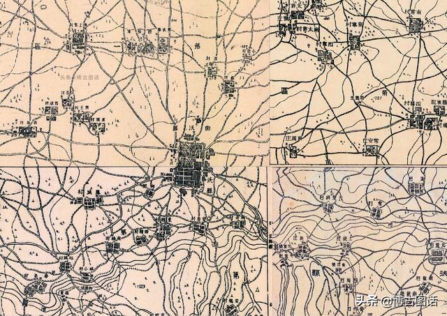 临汾地区地图全图，临汾市各县地理分布（山西临汾及周边二十县1938年高清地图）