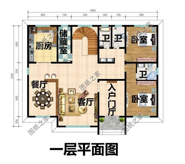 一层别墅效果图，一层别墅设计效果图大全带庭院（10款一层农村自建别墅）