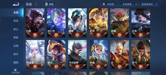 王者荣耀各职业满熟练度，王者荣耀熟练度你真的了解吗