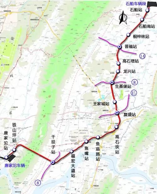 重庆轨道交通线路图，重庆18条轨道交通线路图