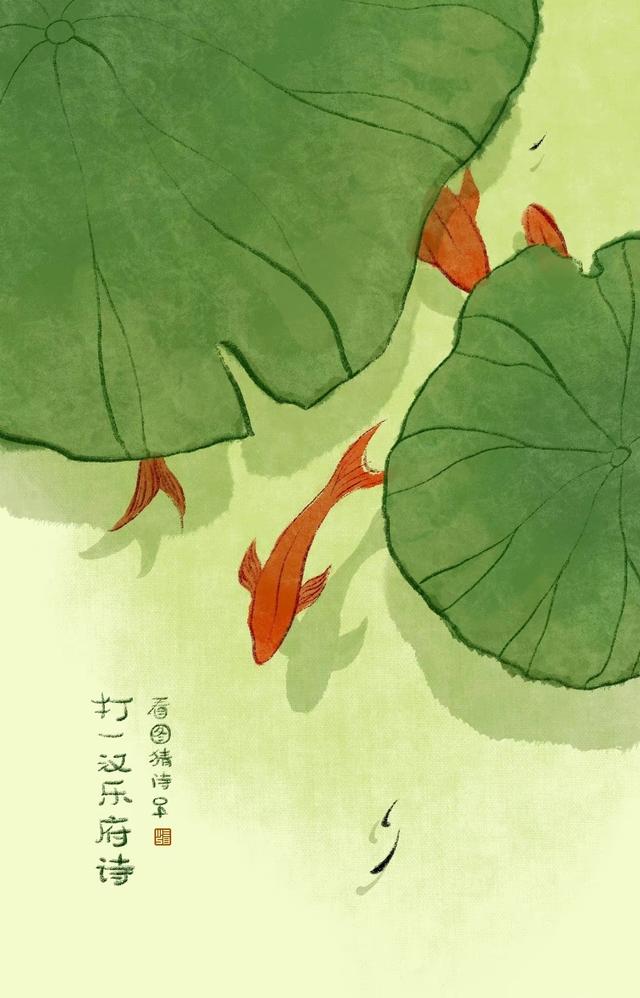 古诗的插画手绘，插画儿时古诗里的风景