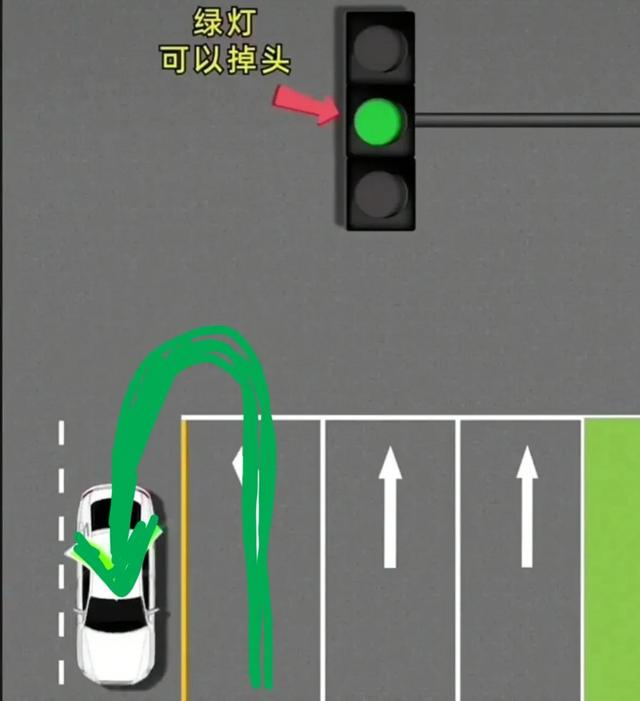 掉头红灯绿灯都可以掉头么，学会这7种掉头绿灯4种