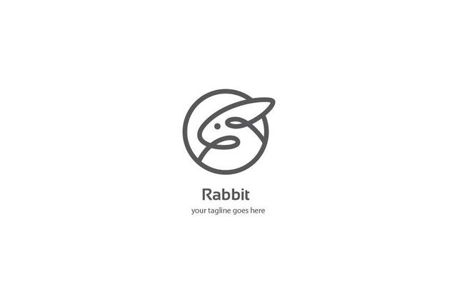关于兔子元素logo图形设计，一组灵动的兔子元素标志设计