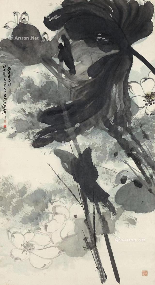 禅意写意荷花200幅，大千居士荷花图赏析