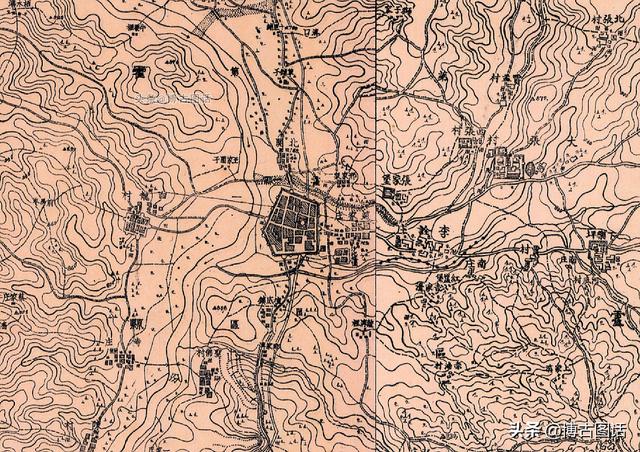 临汾地区地图全图，临汾市各县地理分布（山西临汾及周边二十县1938年高清地图）