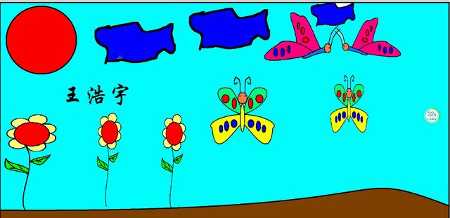 好看的蝴蝶绘画作品，漂亮的蝴蝶学生画图作品