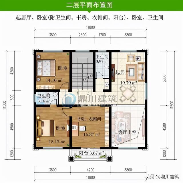 两层复式别墅效果图带院子，4套二层复式别墅