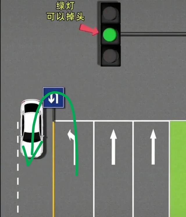 掉头红灯绿灯都可以掉头么，学会这7种掉头绿灯4种